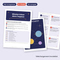 Kit d'anniversaire à imprimer : mission trésor dans l'espace avec cartes messages, invitations et diplômes