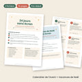 Pack Noël à imprimer : calendrier de l'Avent et activités des vacances de Noël sans écran