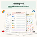 Reisespiele — 20 Spiele für die Autofahrt zum Ausdrucken (4–10 Jahre) — Deutsch